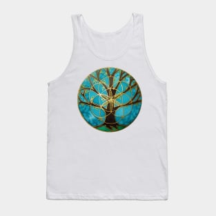 Gold and Black Tree of Life Tank Top